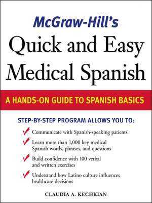 cover image of McGraw-Hill's Quick and Easy Medical Spanish w/Audio CD